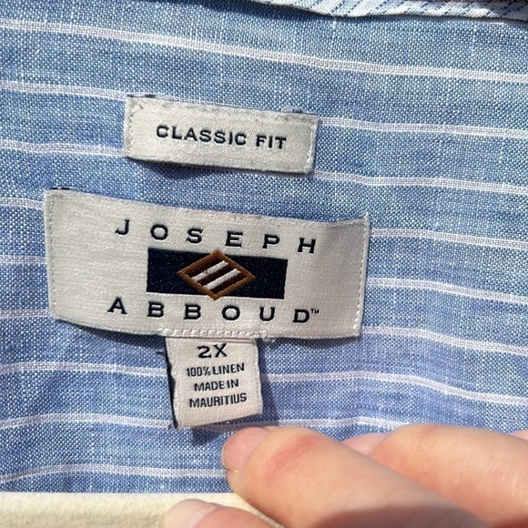 Joseph Abboud Classic Fit Linen Plaid Shirt Size 2X - Picture 2 of 6